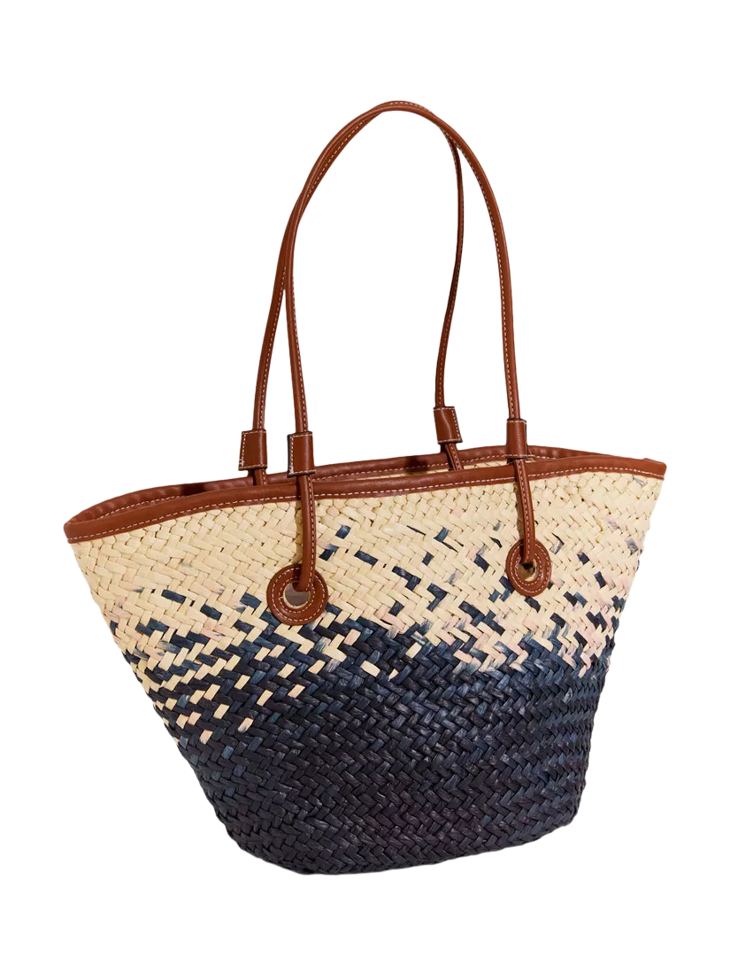 Seaspray paper woven tote bag cream, imported from the UK