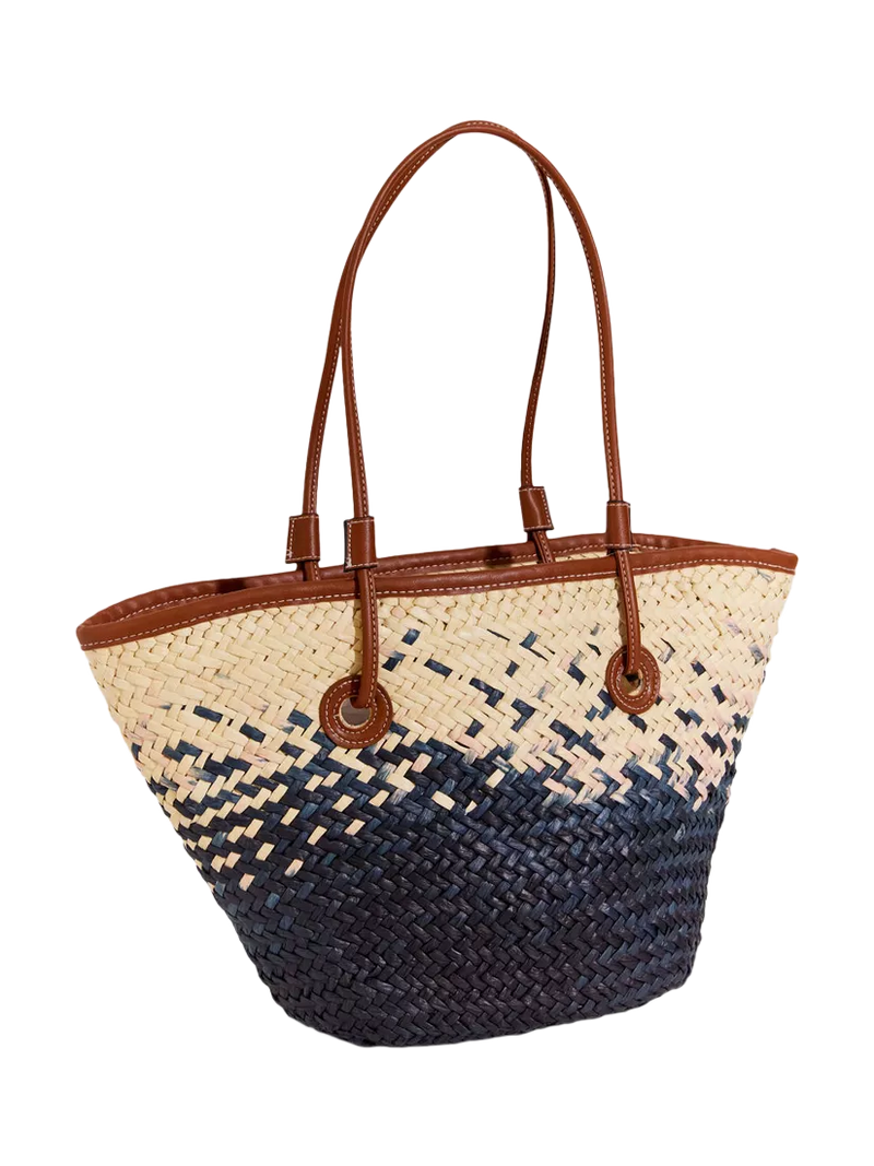 Seaspray paper woven tote bag cream, imported from the UK
