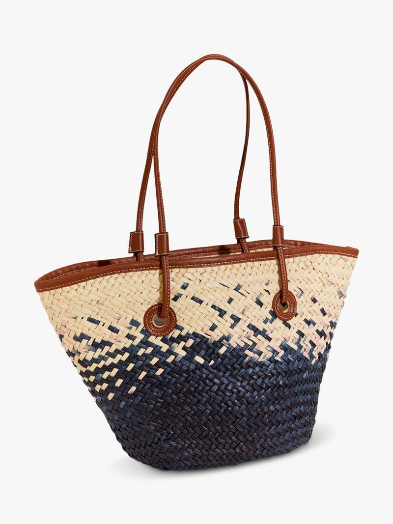 Seaspray paper woven tote bag cream, imported from the UK