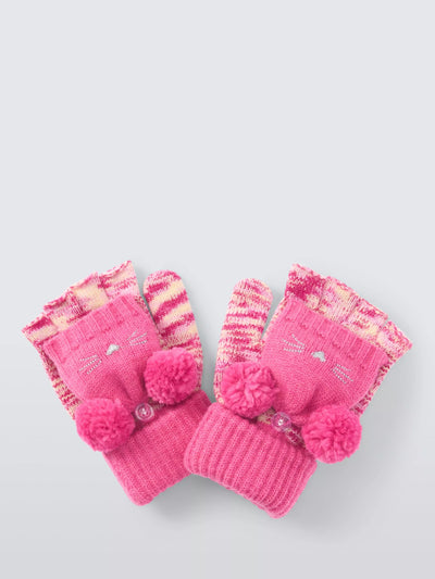 John Lewis John Lewis Kids' Cat Flip Top Gloves, Pink- Buy online at McGrocer