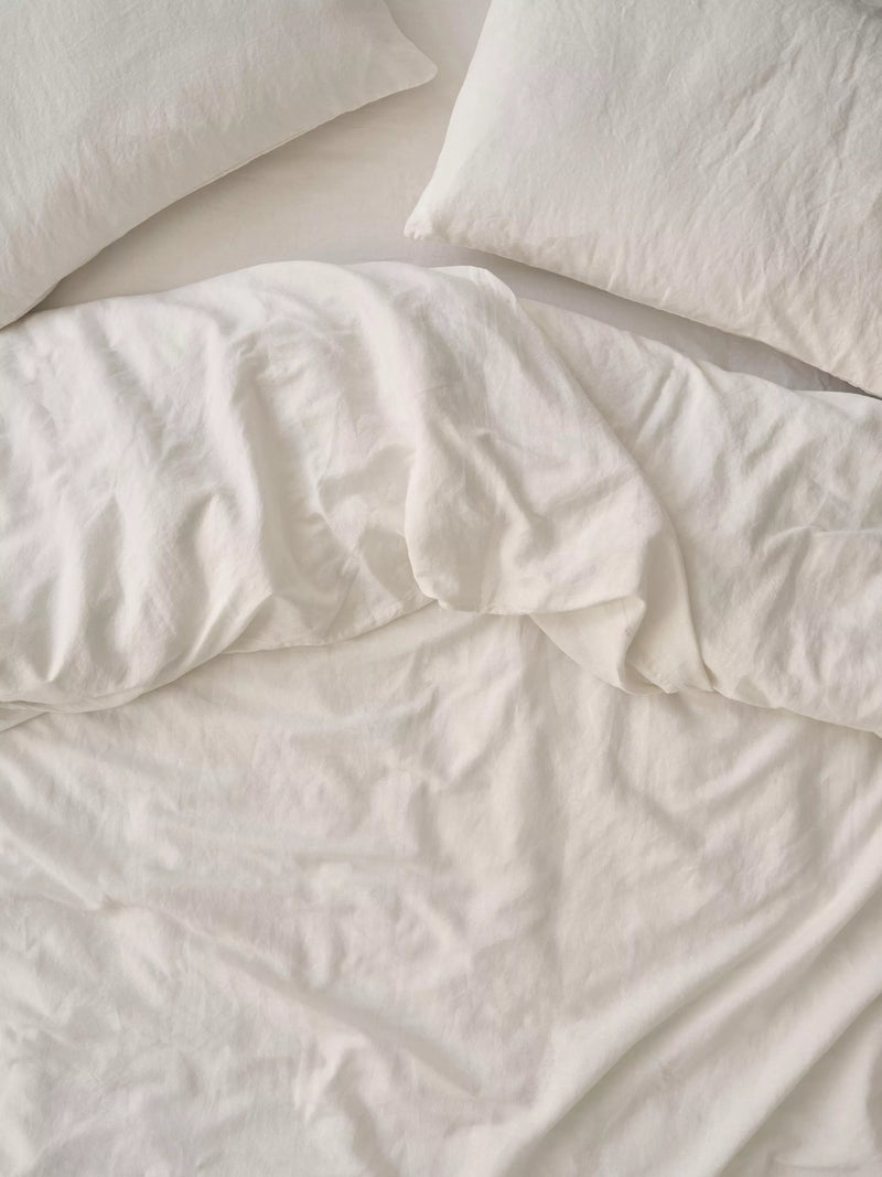 Piglet in Bed Leinenmischungsbettwäsche, Standard-Kissenbezug-Paar