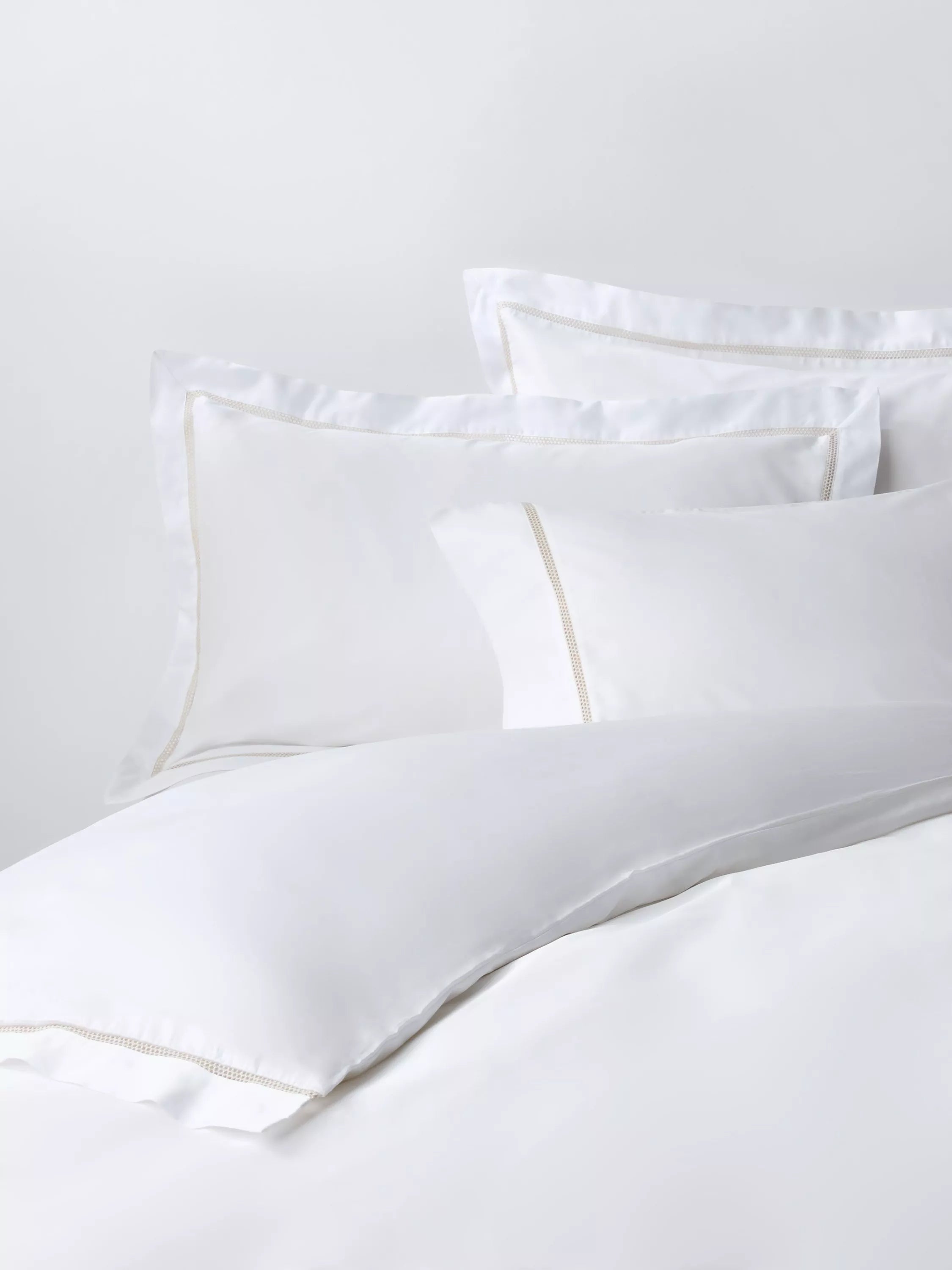 John Lewis Harper Pure Cotton Sateen Pillowcase, 400 Thread Count