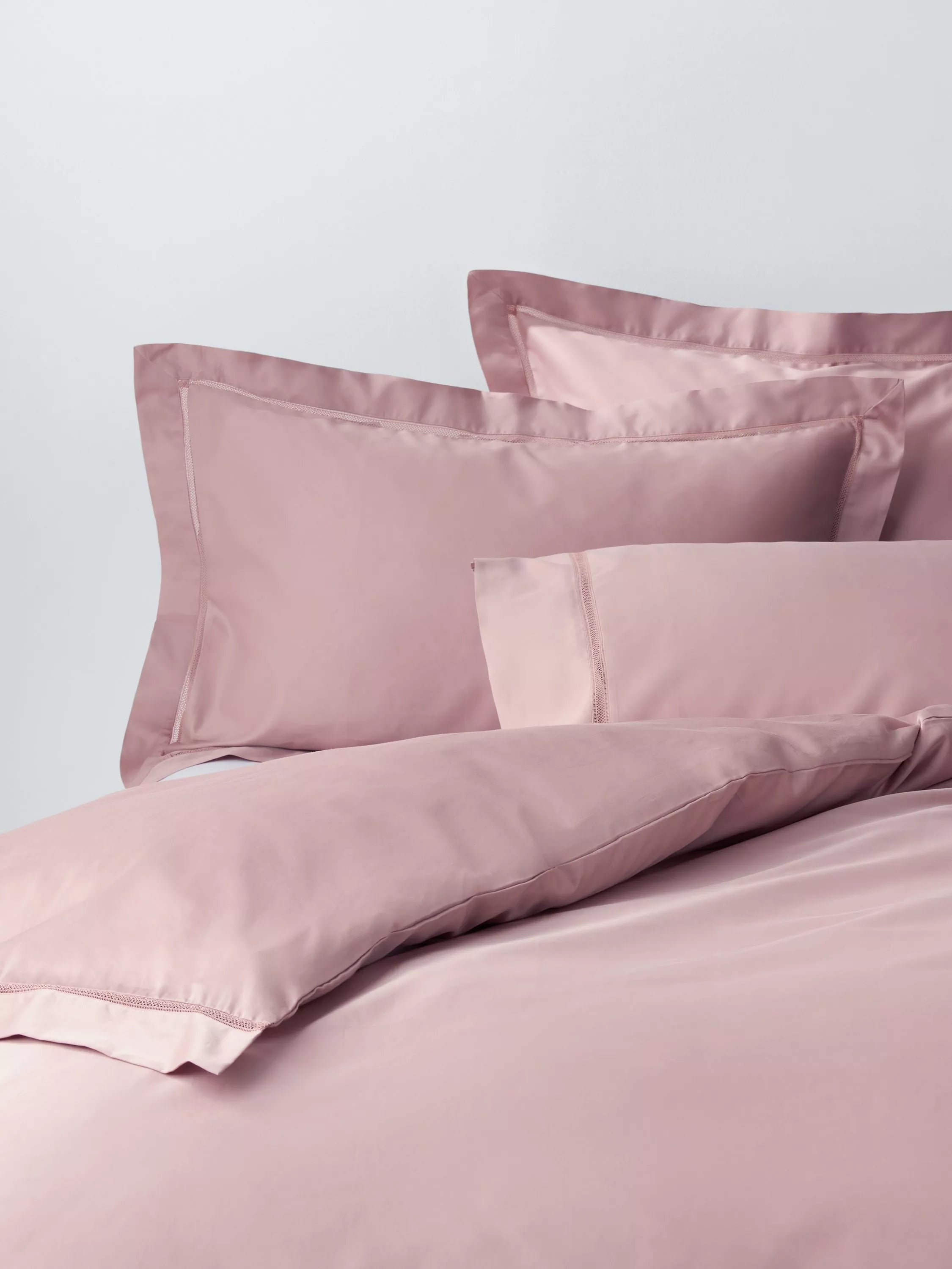 John Lewis Garda Egyptian Cotton Sateen Standard Pillowcase 400 Thread Count 50 x 75cm
