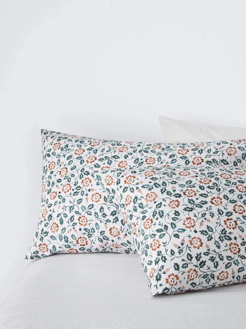 John Lewis Marlow trailing cotton duvet cover set double floral - British product