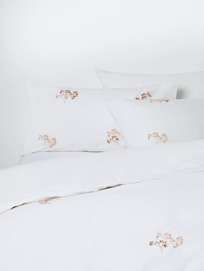 John Lewis John Lewis Hemlock Embroidered Percale Cotton Duvet Cover Double 200x200cm- Buy online at McGrocer