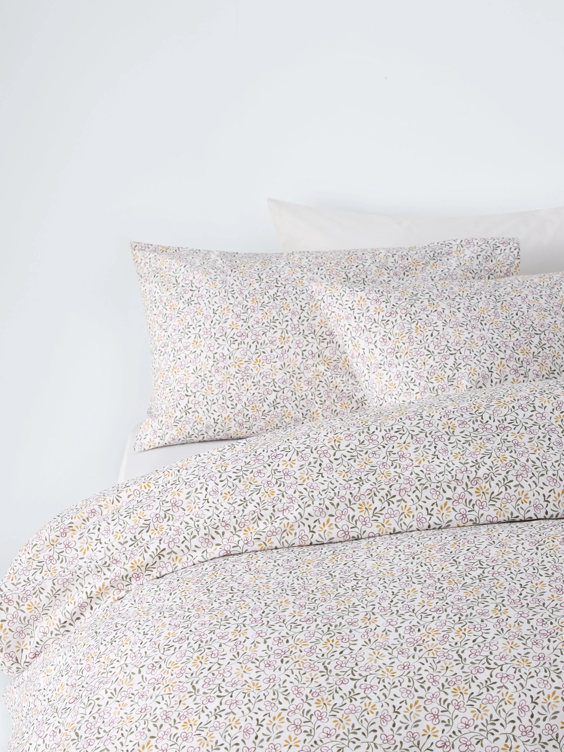 John Lewis Mae Cotton Ditsy Floral Duvet Cover Set, Multi, Single Set