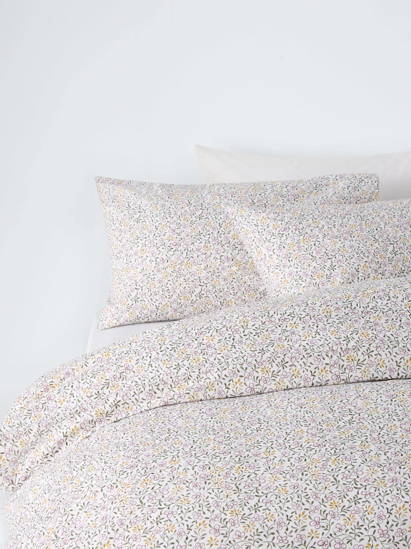 John Lewis Mae Cotton Ditsy Floral Duvet Cover Set, Multi, Single Set