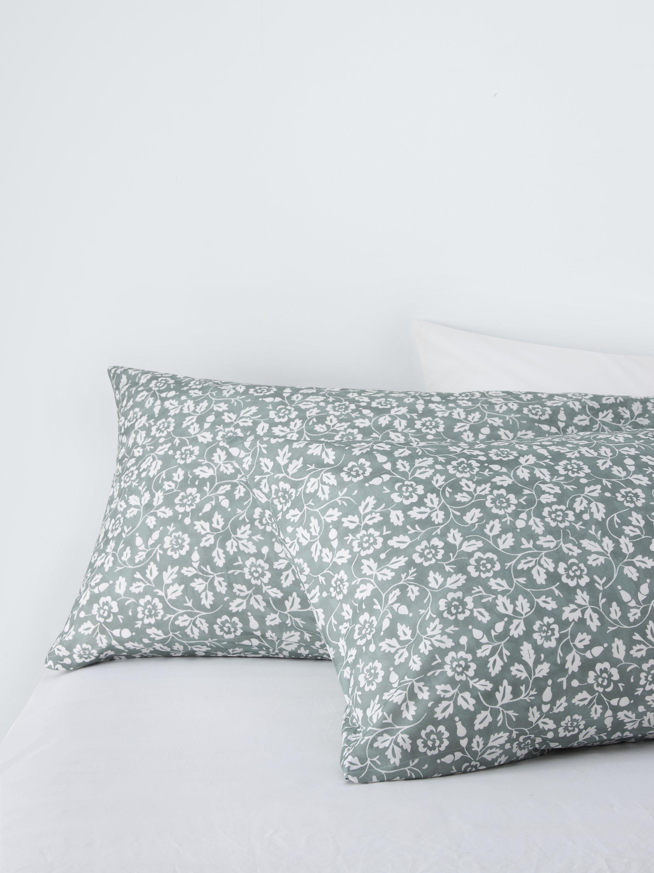John Lewis Marlow cotton duvet cover set sage double, UK version