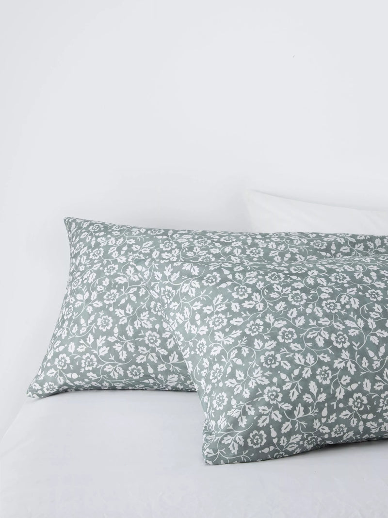 John Lewis Marlow cotton duvet cover set sage double, UK version