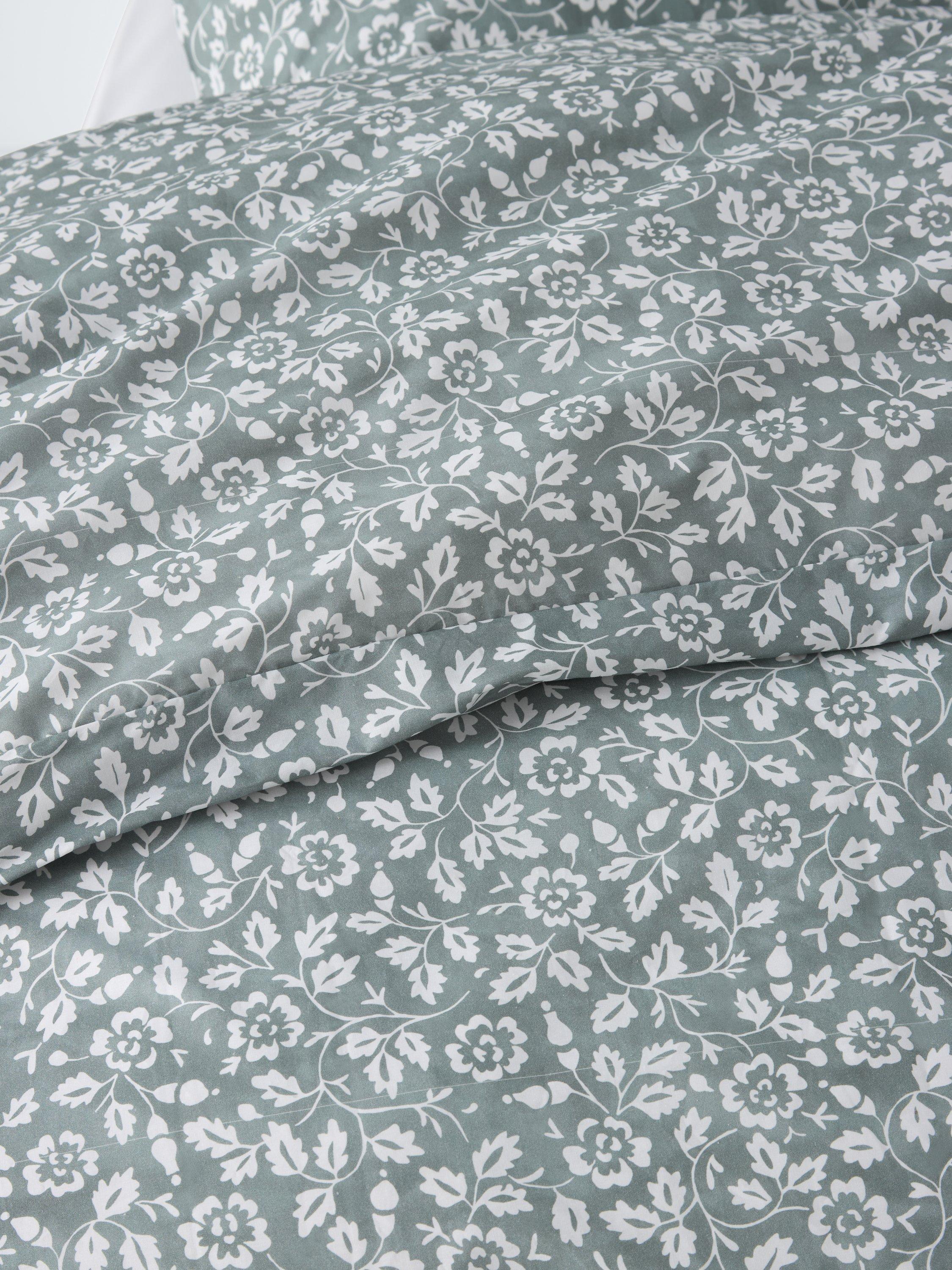John Lewis Marlow cotton duvet cover set sage double, UK version