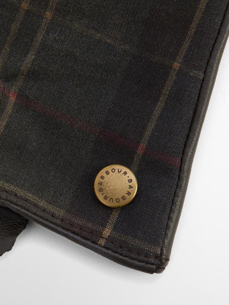 Barbour tartan gloves with waxed cotton (British brand)