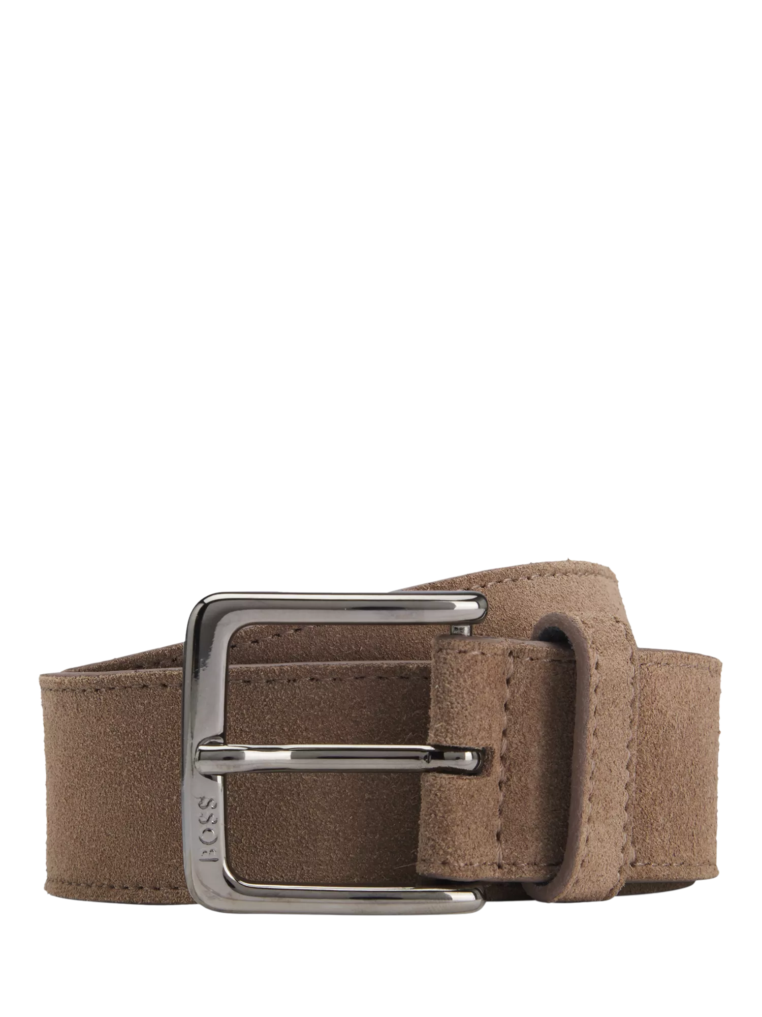 BOSS Ronnie Suede Belt, Light Brown, 34