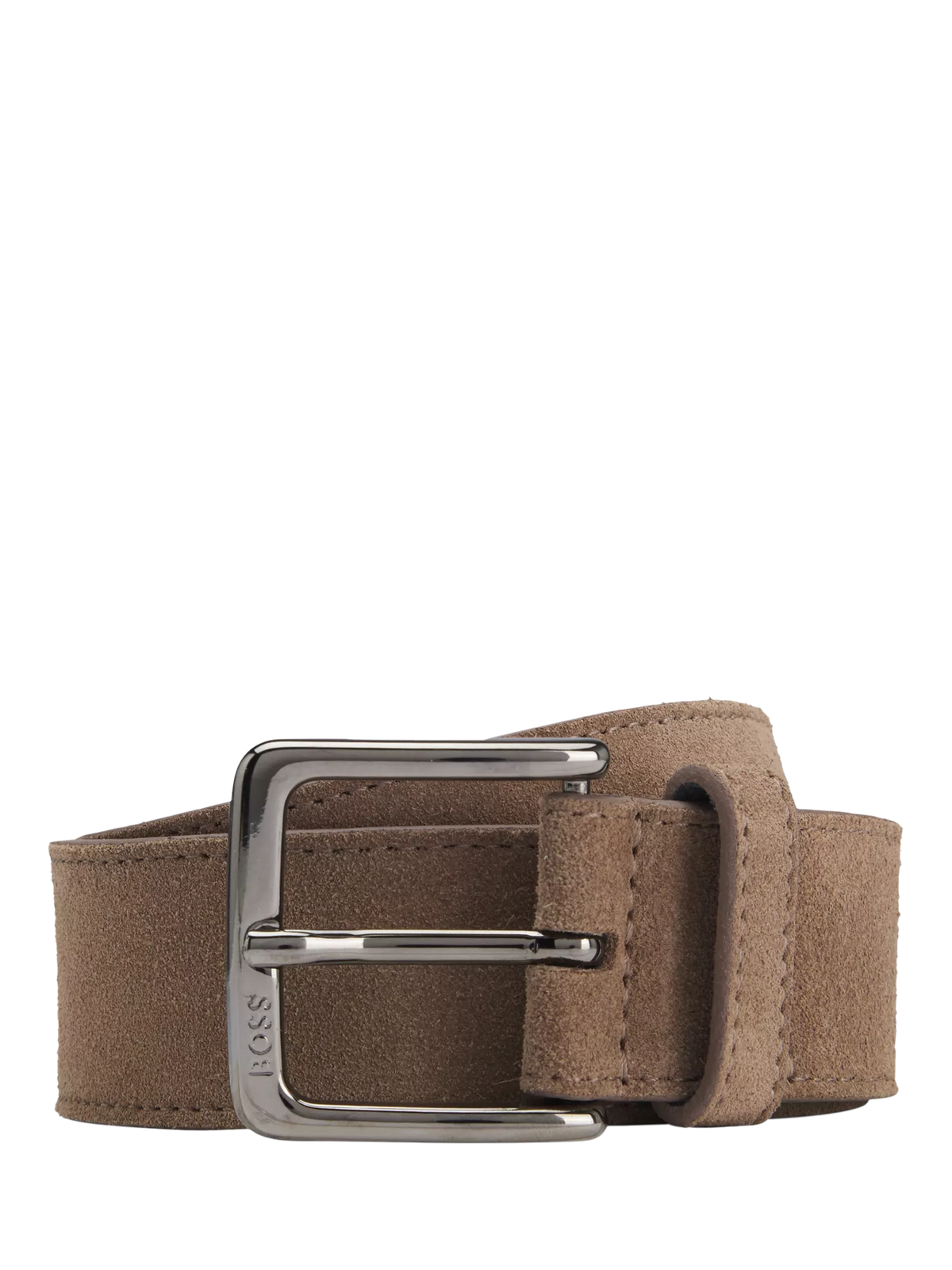 BOSS Ronnie Suede Belt, Light Brown, 34