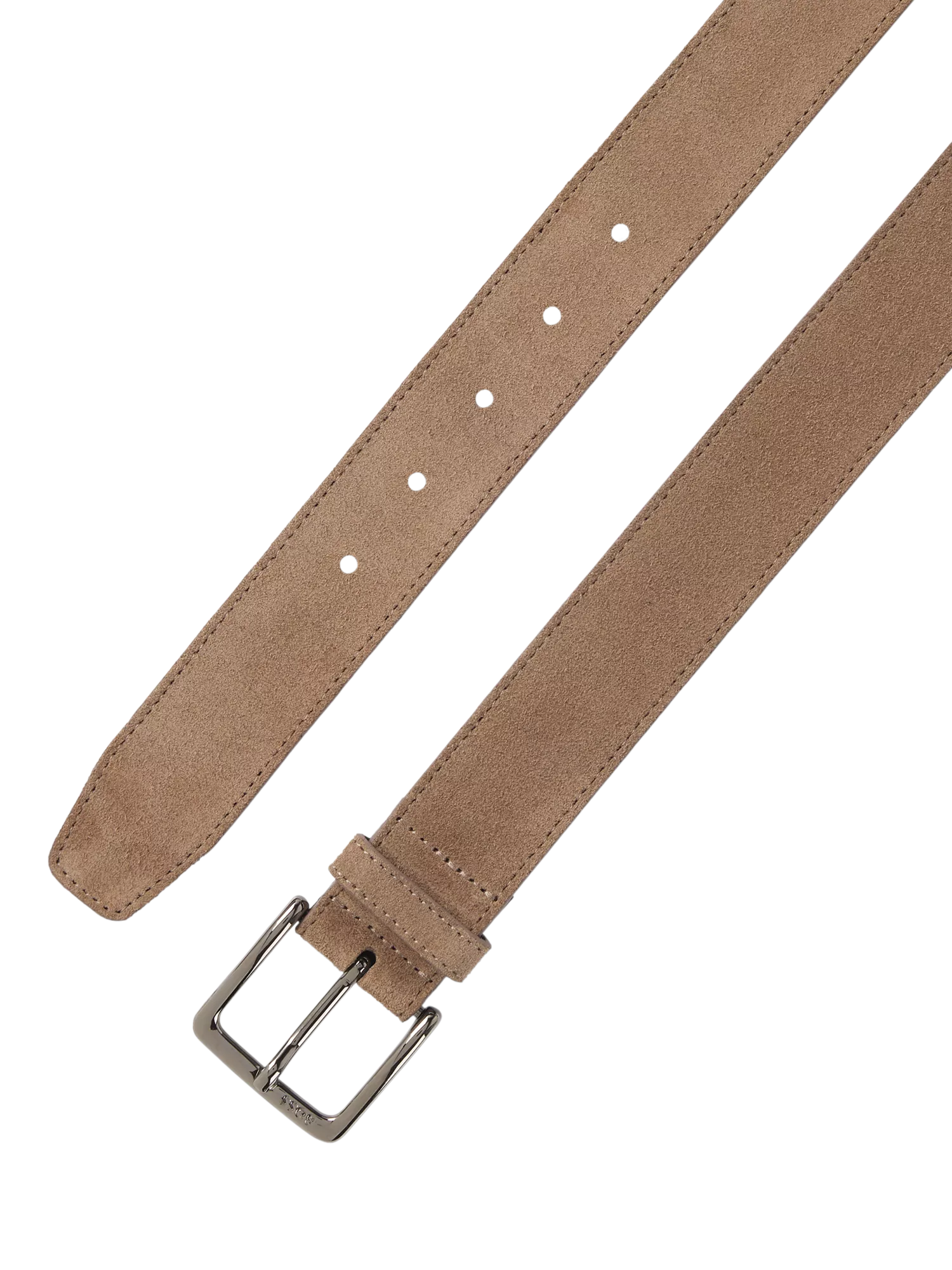 BOSS Ronnie suede belt in light brown, UK version