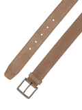 BOSS Ronnie suede belt in light brown, UK version