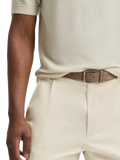 BOSS Ronnie suede belt in light brown, UK version