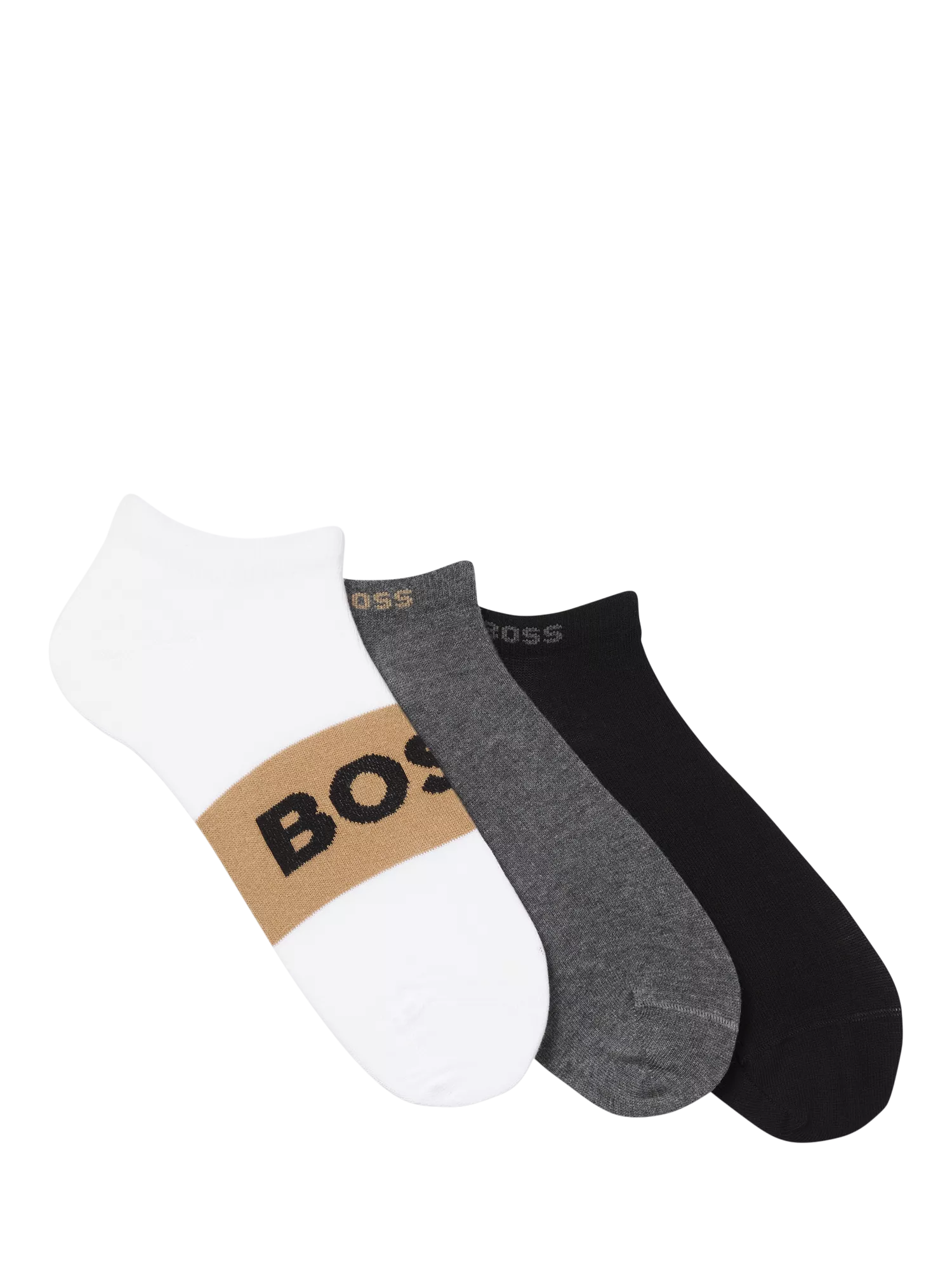 HUGO BOSS cotton blend ankle socks pack of 3, UK version