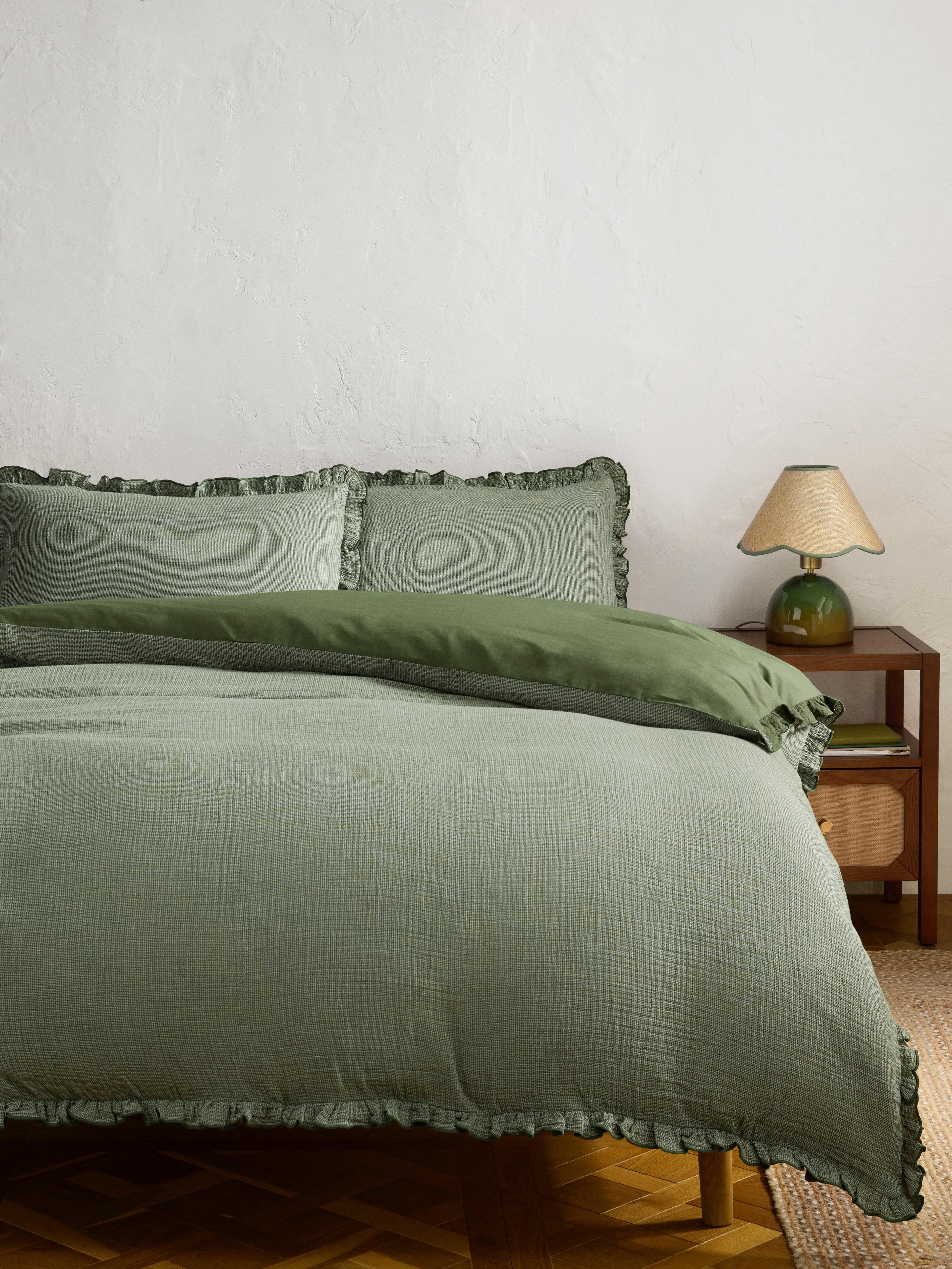 John Lewis Belvoir pure cotton gauze duvet cover set double, imported from the UK