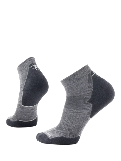 John Lewis SmartWool Run Targeted Cushion Ankle Socks, Medium Grey- Buy online at McGrocer