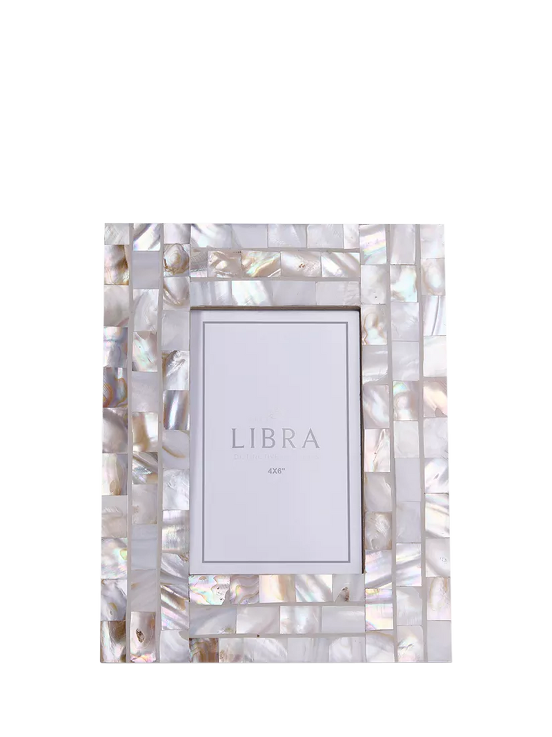Libra Interiors mother of pearl photo frame 22x17cm - British product