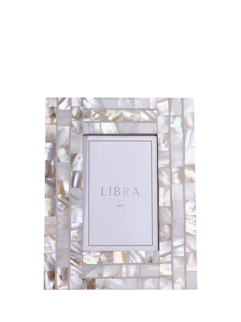 Libra Interiors mother of pearl photo frame 22x17cm - British product