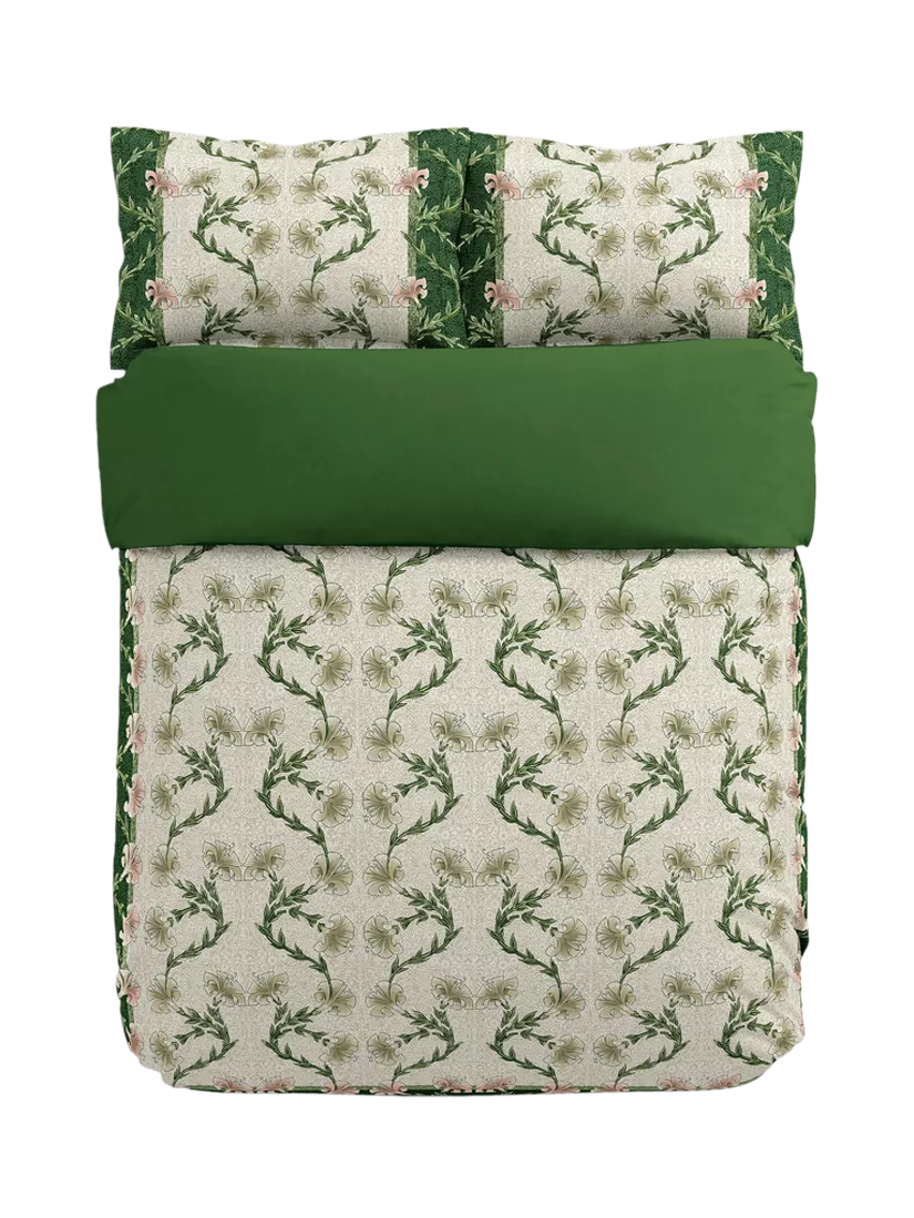 Morris & Co. Scrolling Carnation duvet cover set, imported from the UK