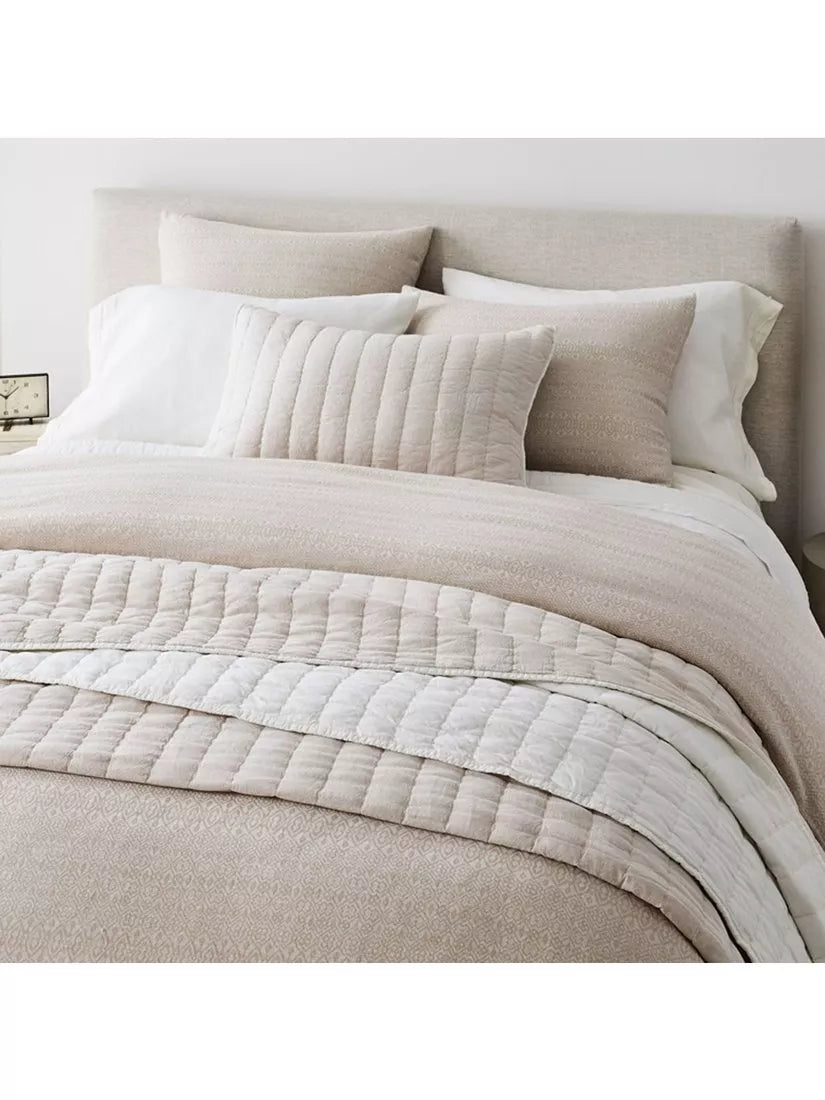 West Elm linen-cotton quilted pillowcase standard UK version