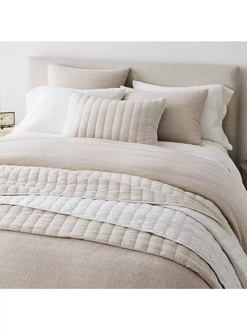 West Elm linen-cotton quilted pillowcase standard UK version