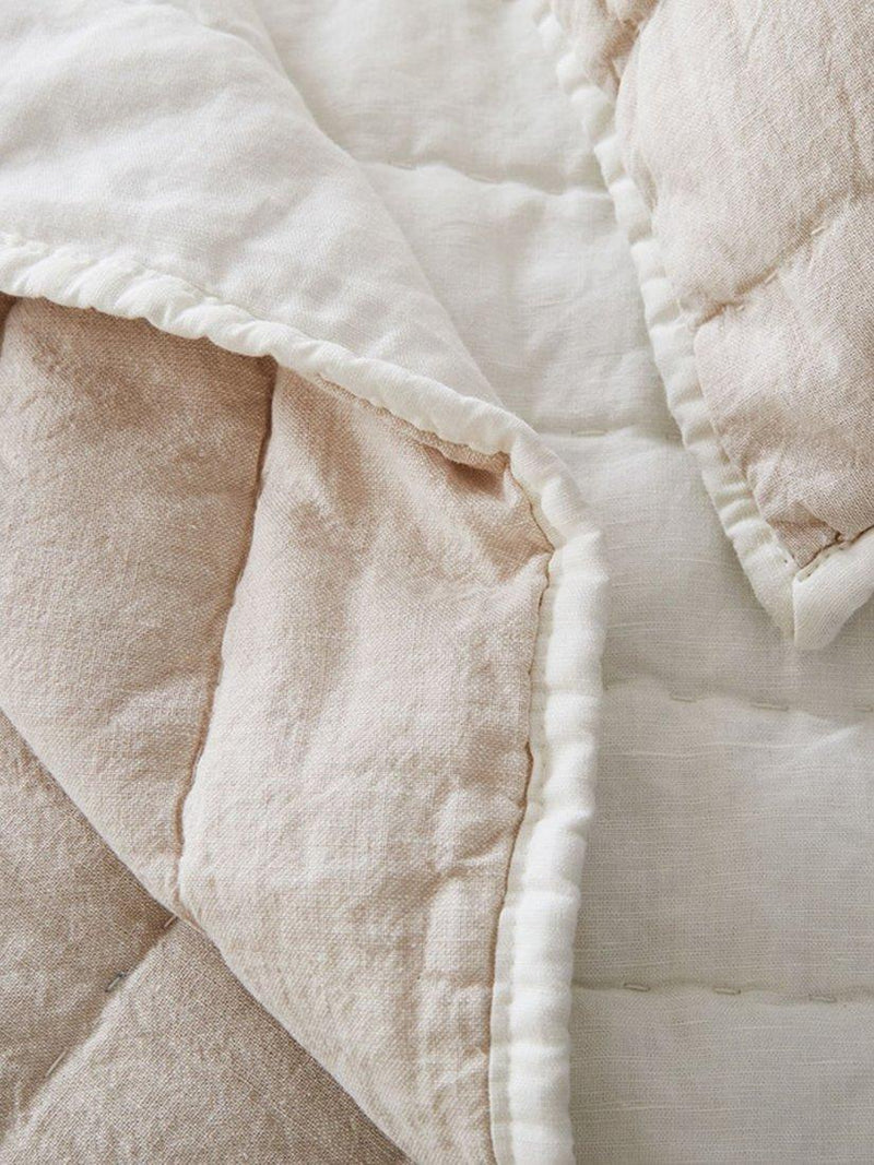 West Elm linen-cotton quilted pillowcase standard UK version