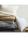West Elm linen-cotton quilted pillowcase standard UK version