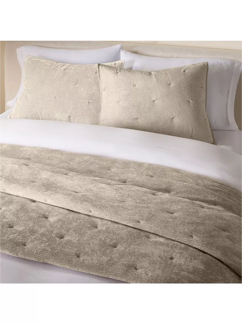 West Elm Striated Chenille bedspread set, imported from the UK