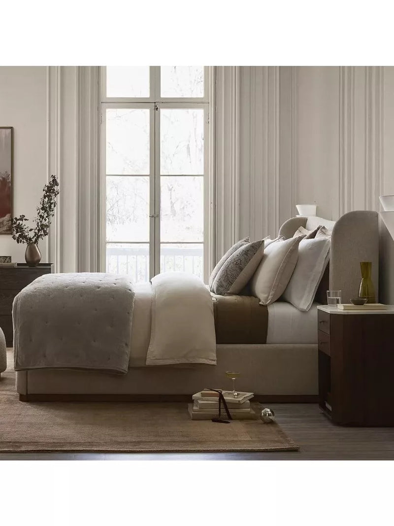 West Elm Striated Chenille bedspread set, imported from the UK