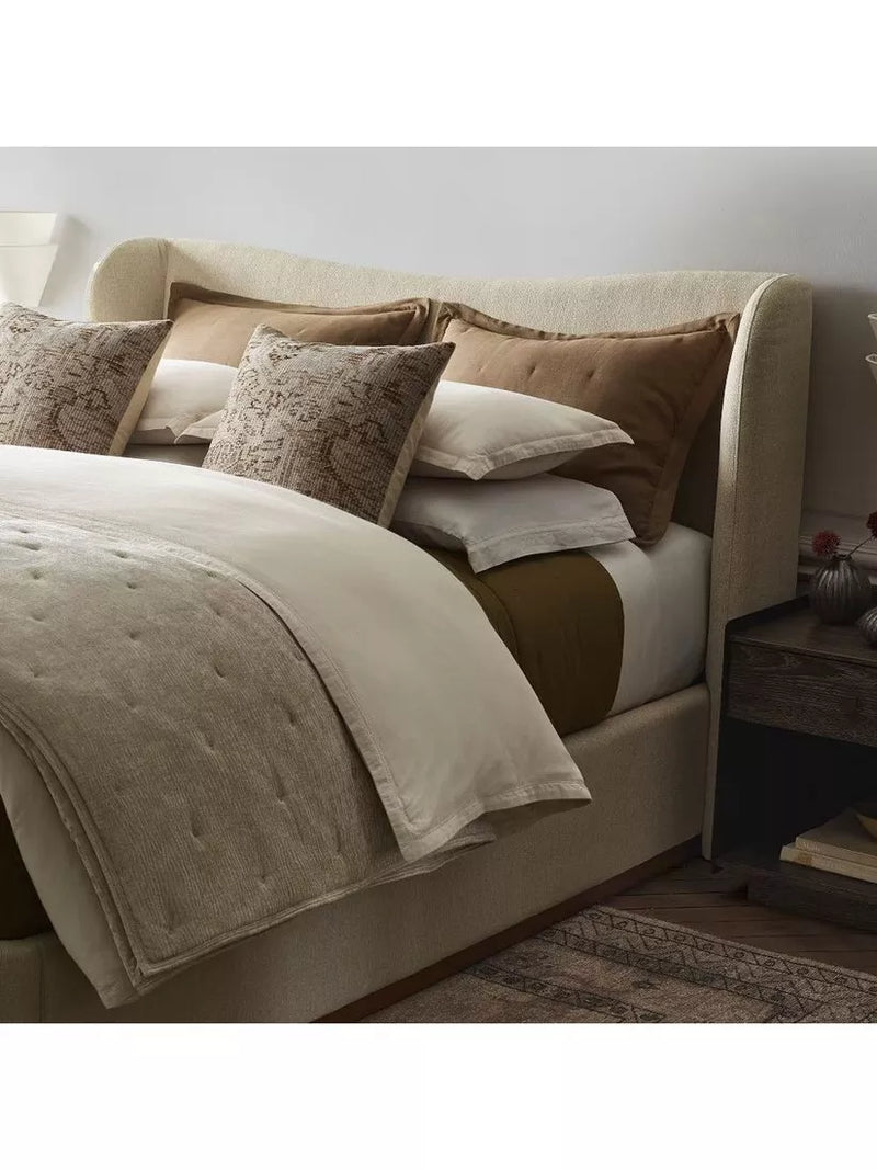 West Elm Striated Chenille bedspread set, imported from the UK