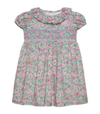 Trotters cotton smocked Liberty print dress 3-24 months (British brand)