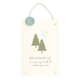 Something Different Into The Woods hanging sign 40x20cm - British product