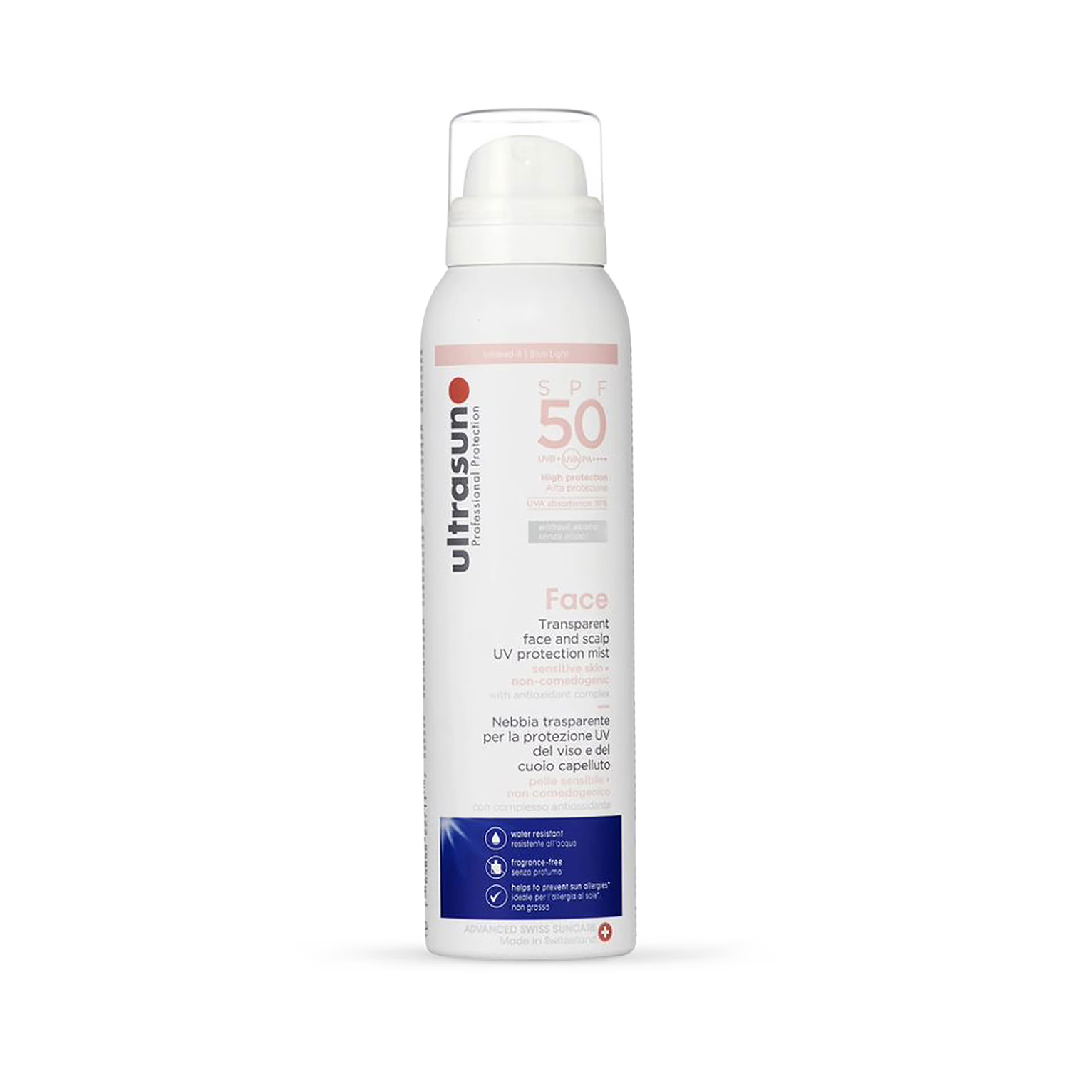 Ultrasun face scalp mist SPF 50 150ml, imported from the UK