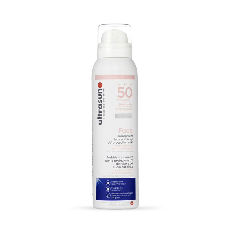 Ultrasun face scalp mist SPF 50 150ml, imported from the UK