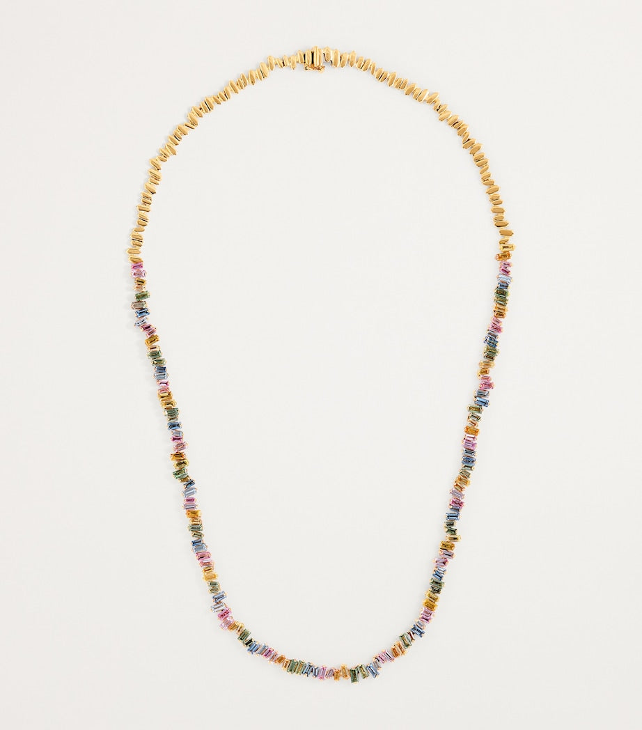 Suzanne Kalan pastel sapphire tennis necklace - British product