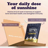 Extracted Vitamin D3 K2 supplement 60 capsules - British product