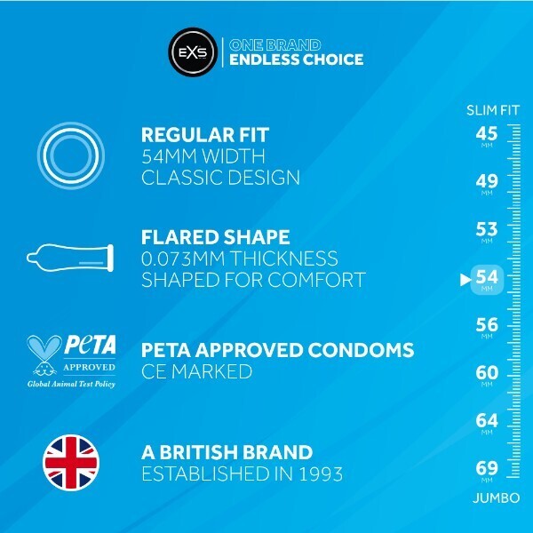 EXS Regular condoms 144 pack (British brand)