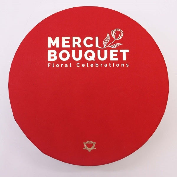 Merci Boutique red rose round soap bouquet (British brand)