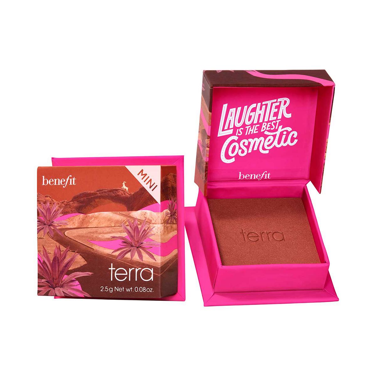 Benefit Mini Terra Golden Brick-Red Blush 2.5g Body Care Boots   