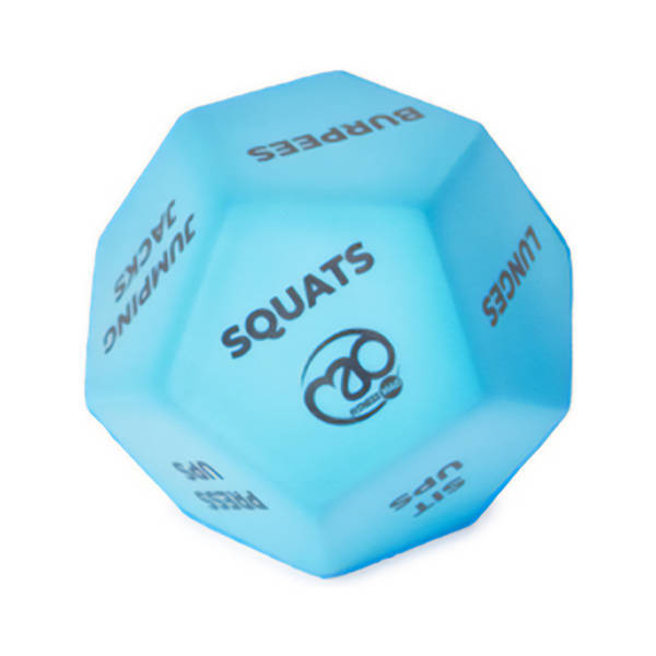Fitness Mad 12 sided foam dice 10cm, UK version