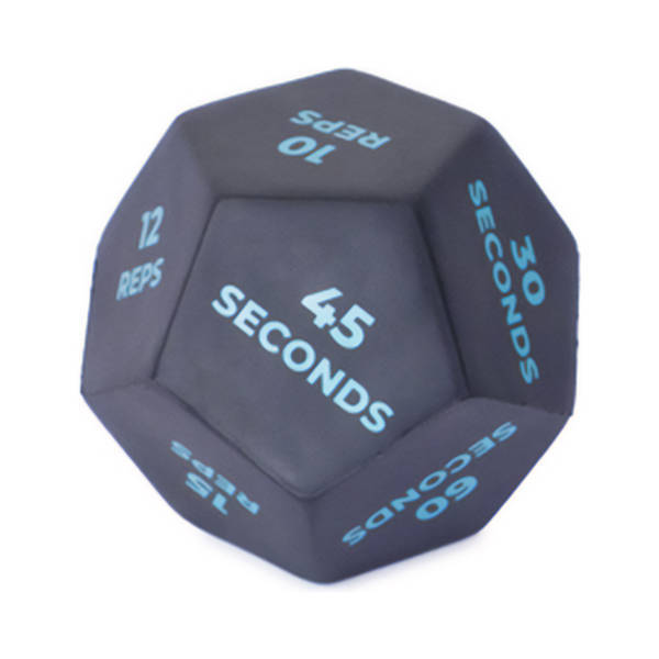 Fitness Mad 12 sided foam dice 10cm, UK version