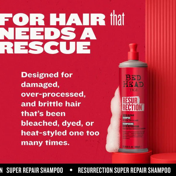 TIGI Resurrection Damage Repair Shampoo 400ml bottle (British brand)