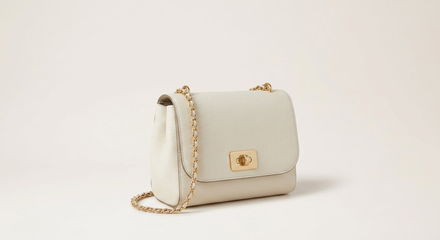 Mulberry Small Leather Lily Shoulder Bag in grained leather - British product