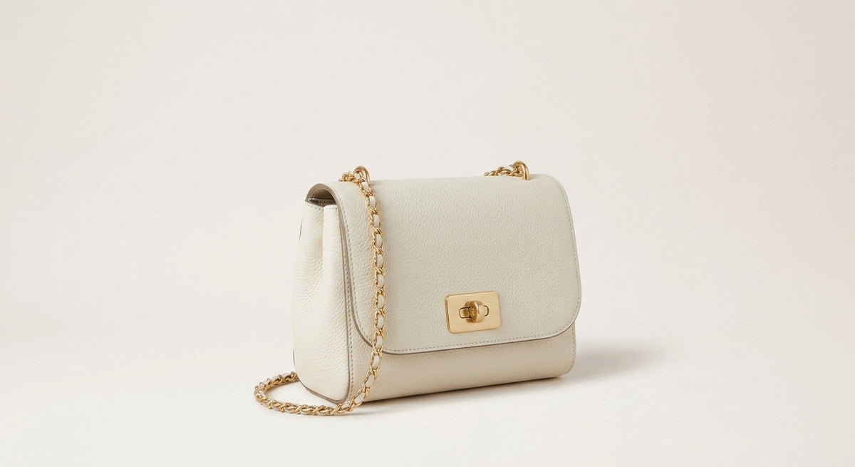 Mulberry Small Leather Lily Shoulder Bag in grained leather - British product