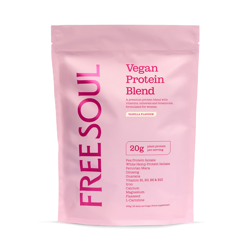 Free Soul vegan protein blend vanilla 600g, UK version