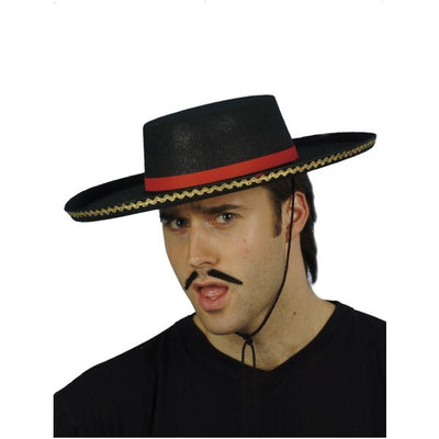 Superdrug Smiffys Spanish Hat Black with Cord Costume Hat- Buy online at McGrocer
