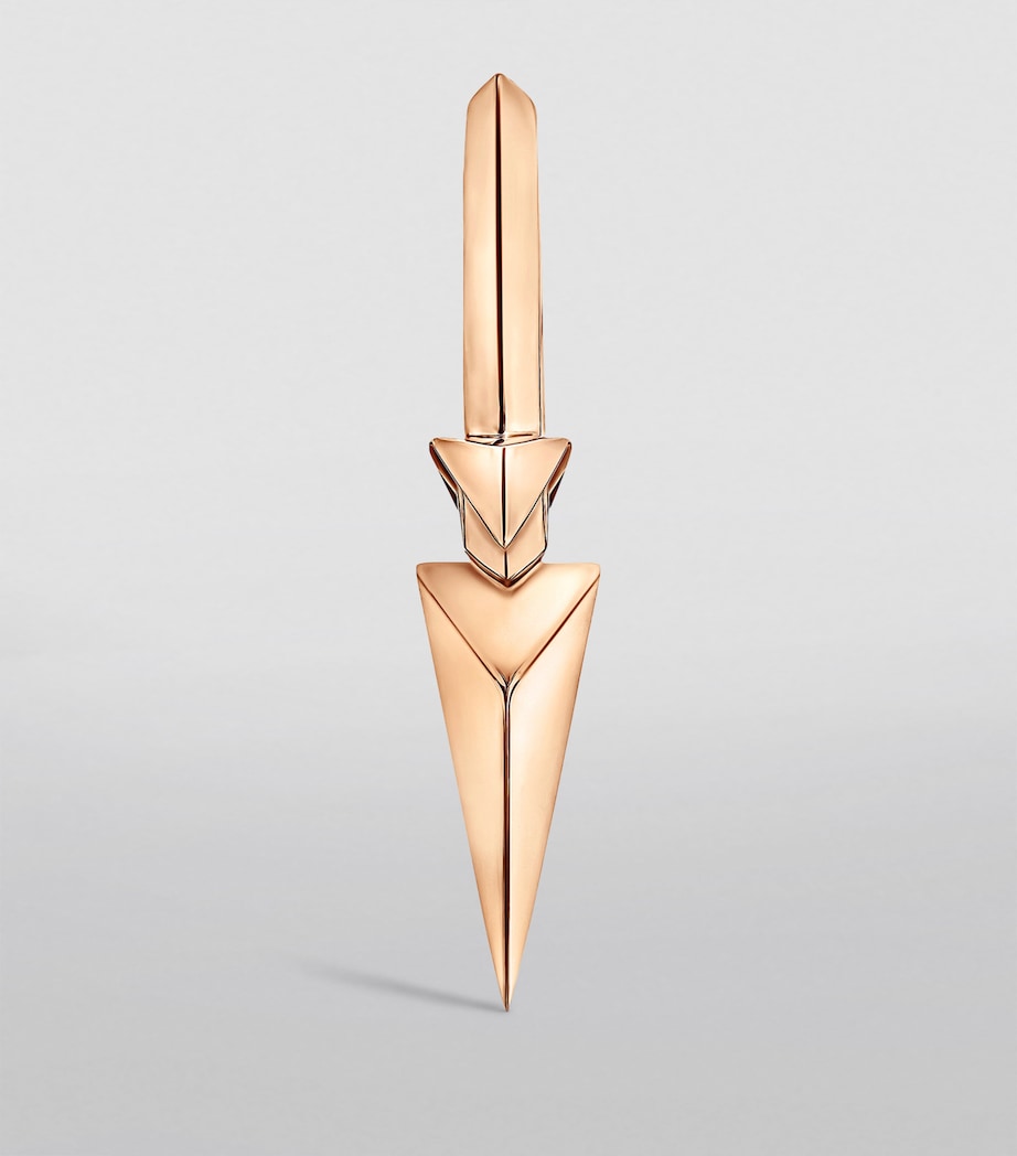 Maria Tash rose gold faceted triple spike hoop earring 9.5mm, UK version